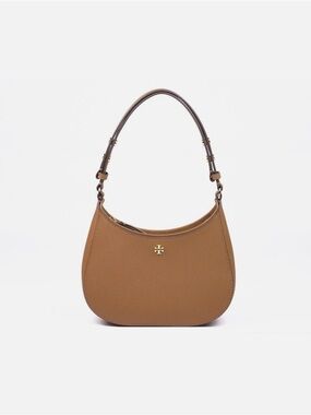 Tory Burch Emerson Brown Moose Saffiano Small Shoulder Bag Purse
